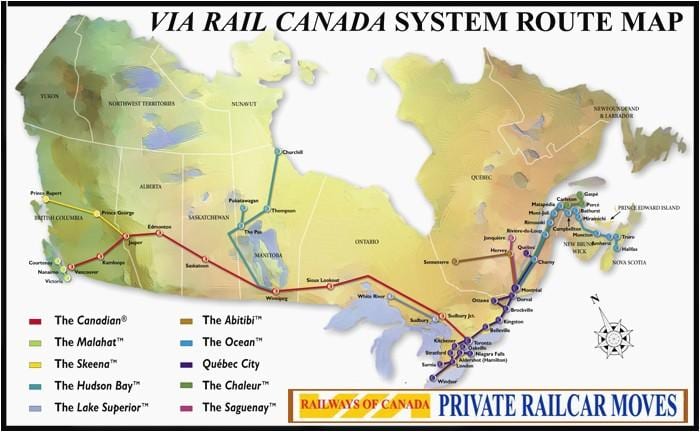 Quebec City tren istasyonu haritası