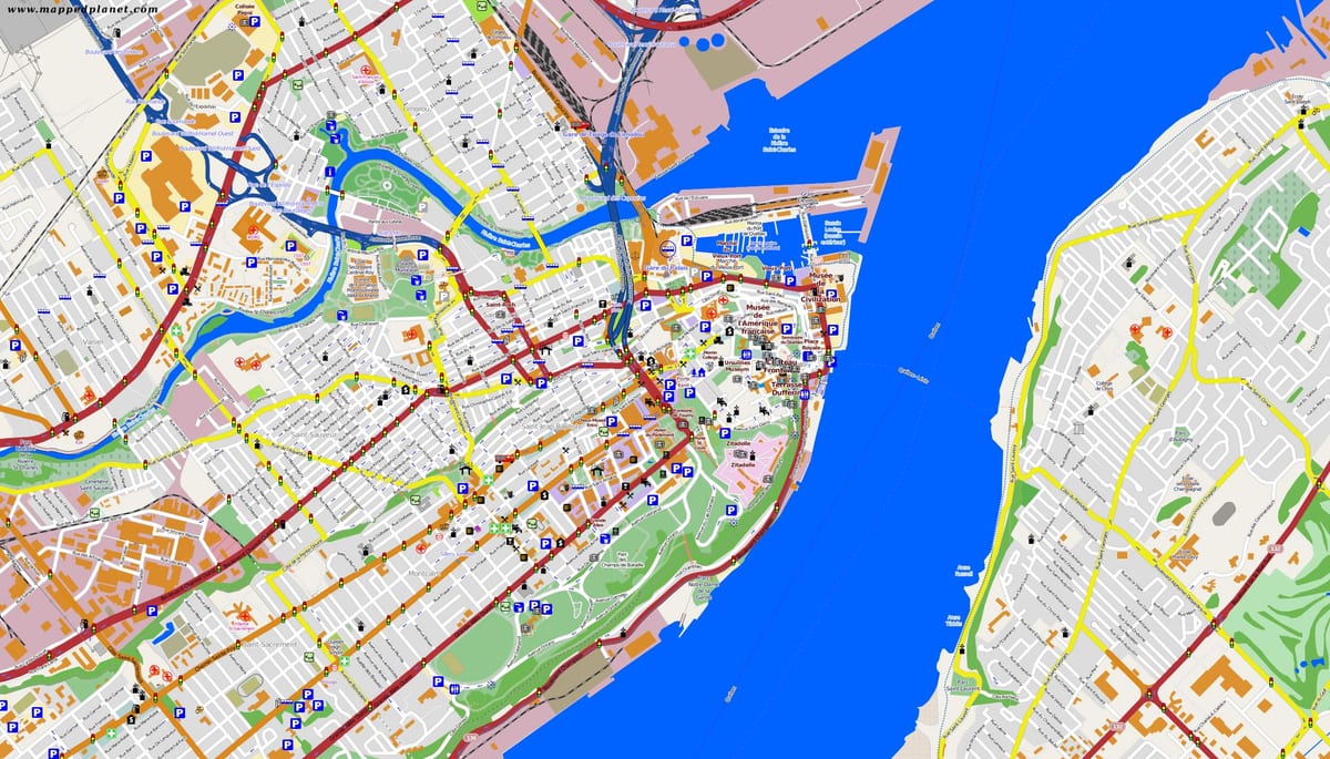 Quebec City ve çevresinin göster