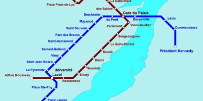 Quebec Şehri metro haritası