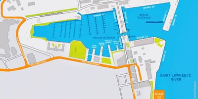 Quebec City cruise terminal haritası 