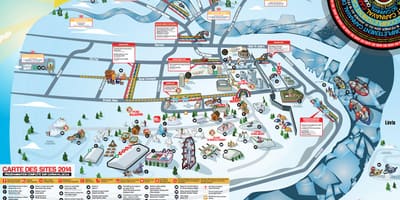 Quebec kış Karnavalı haritası 